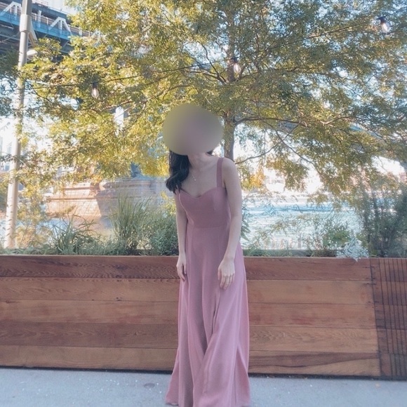 Jenny Yoo Harris Chiffon Dress in Clay - Picture 6 of 6